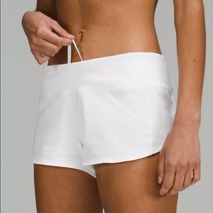 Size 6 White Lululemon Speed Up Shorts!!!